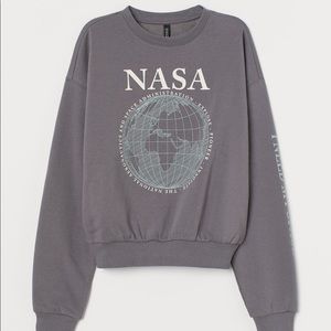 H&M Cotton Blend Graphic Sweatshirt